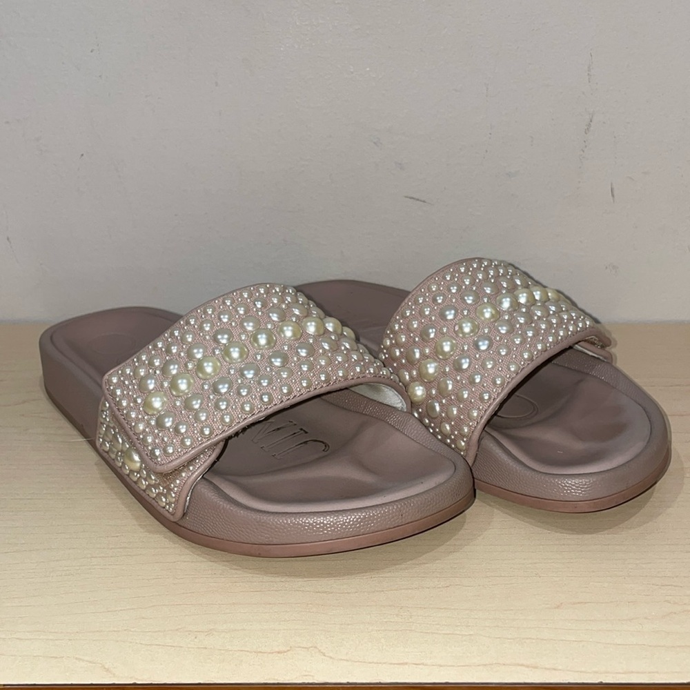 Jimmy Choo Fitz Pearl Slides Size 35